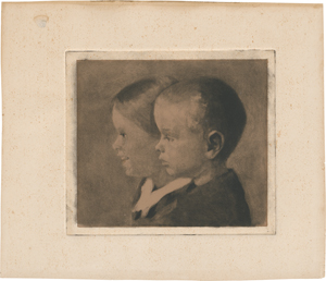 Lot 5323, Auction  128, Ilsted, Peter, Ein Junge und ein Mädchen im Profil