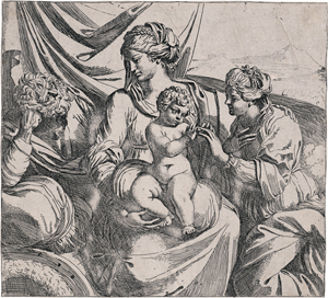 Lot 5399, Auction  128, Badalocchio, Sisto, Die mystische Vermählung der hl. Katharina von Alexandria 
