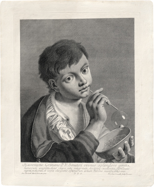 Lot 5444, Auction  128, Cavalli, Niccolò, Die gefangene Maus; Junge, der Seifenblasen macht