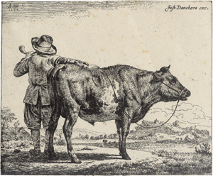 Lot 5468, Auction  128, Dujardin, Karel, Die drei Schweine bei der Hecke