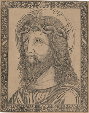 Lot 5473, Auction  128, Florentinisch oder Lombardisch, um 1490-1510. Christus mit der Dornenkrone und Heiligenschein