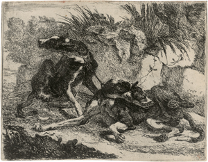 Lot 5478, Auction  128, Fyt, Jan, Drei Blatt mit Hunden