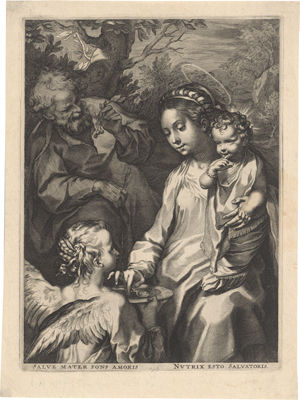Lot 5479, Auction  128, Galle, Philips, Die Hl. Familie, Maria das füttert das Christuskind