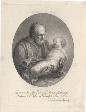 Lot 5533, Auction  128, Langenhöffel, Johann Joseph, Der hl. Joseph mit dem Kind