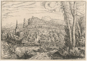 Lot 5535, Auction  128, Lautensack, Hanns Sebald, Ansicht einer Stadt an einem Fluss