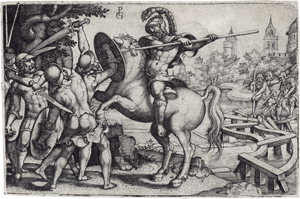 Lot 5578, Auction  128, Pencz, Georg, Horatius Cocles verteidigt die Brücke