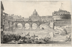 Lot 5583, Auction  128, Piranesi, Giovanni Battista, Veduta del Ponte e Castello Sant'Angelo