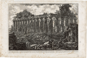 Lot 5587, Auction  128, Piranesi, Giovanni Battista, Vue d'un autre temple, dans la ville de Pesto