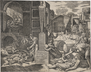 Lot 5591, Auction  128, Raimondi, Marcantonio, Il Morbetto - Die phrygische Pest