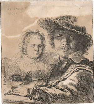 Lot 5592, Auction  128, Rembrandt Harmensz. van Rijn, Selbstbildnis mit Saskia. 
