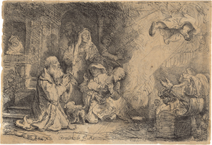 Lot 5595, Auction  128, Rembrandt Harmensz. van Rijn, Der Engel vor der Familie des Tobias verschwindend