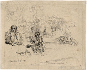Lot 5604, Auction  128, Rembrandt Harmensz. van Rijn, Die badenden Männer ("De zwemmertjes")