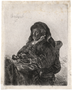 Lot 5610, Auction  128, Rembrandt Harmensz. van Rijn - Schule, Rembrandts Mutter mit dunklen Handschuhen