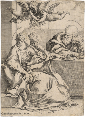Lot 5611, Auction  128, Reni, Guido, Die Heilige Familie mit einem Relief im Hintergrund