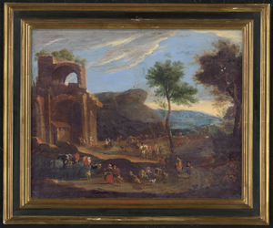 Los 6017 - Michau, Theobald - Umkreis - Italianisante Landschaft mit Ruine und reicher Staffage - 1 - thumb