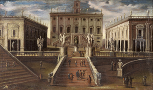 Lot 6035, Auction  128, Vetturali, Gaetano - Werkstatt, Blick auf die Piazza del Campidoglio mit der Cordonata in Rom