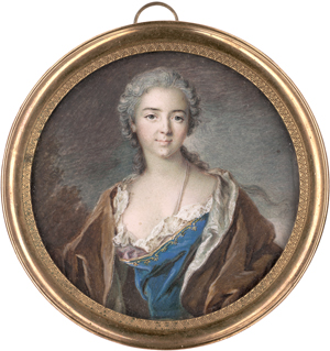 Lot 6053, Auction  128, Massé, Jean Baptiste, Bildnis einer jungen Frau in blauem Kleid und ockerfarbigem Umhang