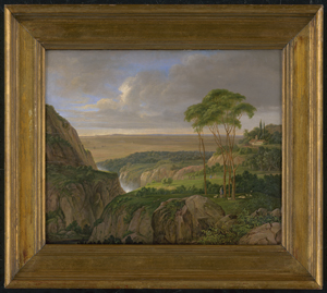 Los 6062 - Besselberger, J. - Campagnalandschaft mit Blick über die Cascatelle di Tivoli nach Rom und St. Peter - 1 - thumb