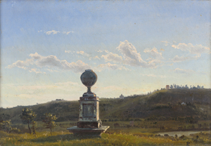 Lot 6079, Auction  128, Læssøe, Thorald, Tiberlandschaft bei der Villa Lontana mit Blick auf Monte Mario