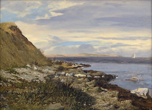 Lot 6080, Auction  128, Kieldrup, Anton Edvard, Felsige Strandpartie, wohl am Öresund
