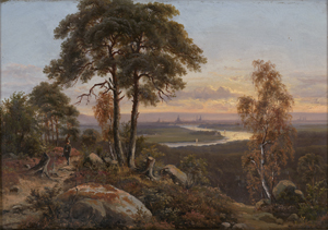 Lot 6090, Auction  128, Kummer, Carl Robert, Blick auf Dresden vom Wolfshügel im Abendlicht