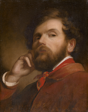 Lot 6105, Auction  128, Amerling, Friedrich Ritter von - nach, Selbstporträt mit aufgestütztem Arm