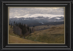 Los 6116 - Schuster, Rudolf Heinrich - Blick von Schreiberhau auf das verschneite Riesengebirge - 1 - thumb