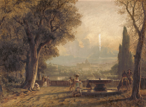 Lot 6121, Auction  128, Arnz, Albert, Rom: Blick von der Terrasse des Pincio auf die Engelsburg und St. Peter