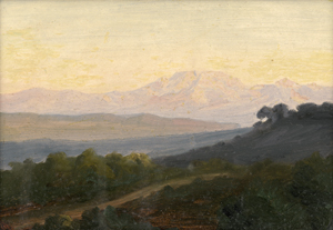 Lot 6122, Auction  128, Fries, Bernhard, Abendstimmung in den Sabiner Bergen bei Rom