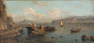 Lot 6124, Auction  128, Volpe, Alessandro la, Blick über die Sorrentiner Halbinsel und den Vesuv