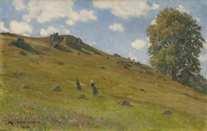 Lot 6126, Auction  128, Volkmann, Hans Richard von, Sommerwiese am Berghang