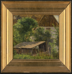 Los 6128 - Haslund, Carl Otto Bentzon - Sommerlicher Garten mit kleinem Holzverschlag - 1 - thumb
