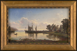 Los 6133 - Meixner, Ludwig - Morgenstimmung am See, im Vordergrund Fischerboote - 1 - thumb