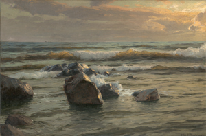 Lot 6135, Auction  128, Boehme, Karl Theodor, Brandung im Abendlicht