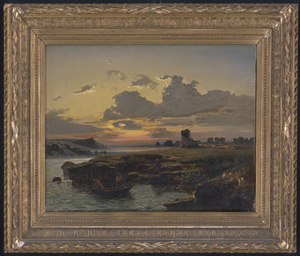 Los 6136 - Hohneck, Adolf - Ruinen am Wasser, im Vordergrund heimkehrende Fischer - 1 - thumb