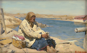 Lot 6146, Auction  128, Arkhipov, Abram Jefimowitsch - nach, Alte Frau am Ufer der Oka
