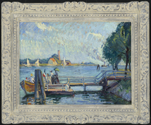 Los 6152 - Linde-Walther, Heinrich-Eduard - Fähranleger am Priwall mit Blick nach Travemünde - 1 - thumb