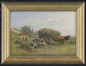 Los 6157 - Heinisch, Carl Adam - "Vesperstunde" - Heubauern beim Mittagsmahl auf dem Feld - 1 - thumb