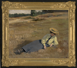 Los 6158 - Köcke, Hugo - Sommeridylle: Ruhende Frau auf der Heide (Die Ehefrau des Künstlers?) - 1 - thumb