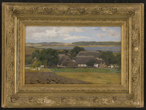 Los 6159 - Dücker, Eugène Gustav - Boddenlandschaft mit Fischerkaten - 1 - thumb