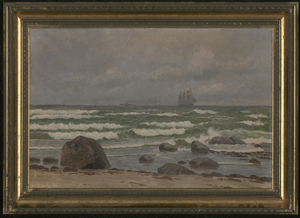 Los 6160 - Blache, Christian Vigilius - "Stranden ved Hirtshals": Wolkenverhangener Himmel vor der Küste Jütlands - 1 - thumb