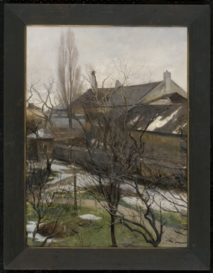Los 6165 - Harlfinger, Richard - zugeschrieben - Vorfrühling: Blick in einen Hof - 1 - thumb