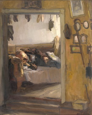 Lot 6177, Auction  128, Looschen, Hans, "Mittagsruhe" - Die Mittagsstunde des Schuhmachers