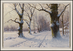 Los 6183 - Moras, Walter - Winterlandschaft mit verschneiter Allee - 1 - thumb