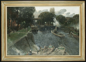 Los 6186 - Jacob d. J., Julius - Abendstimmung am Hafenplatz in Berlin - 1 - thumb