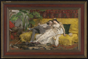 Los 6194 - Wencker, Joseph - Atelierszene mit gelbem Sofa - 1 - thumb