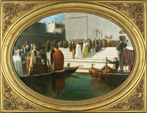 Lot 6204, Auction  128, Martini, Salvatore, Venezianische Hochzeitsgesellschaft der Renaissance auf dem Weg zu den Gondeln