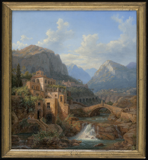 Los 6206 - Deutsch - 1869. Italienischer Konvent in Berglandschaft mit Brücke - 1 - thumb