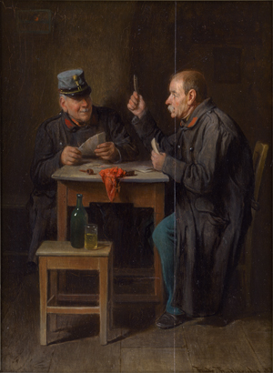 Los 6212 - Friedländer, Friedrich - Alte Kameraden beim Kartenspiel; Vertrautes Gespräch - 1 - thumb