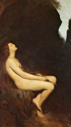 Lot 6221, Auction  128, Diefenbach, Karl Wilhelm - zugeschrieben, Die reuige Maria Magdalena in einer Felsgrotte